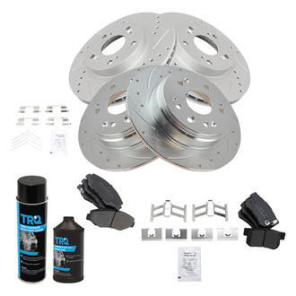 TRQ® - Performance Semi-Metallic Front and Rear Brake Kit
