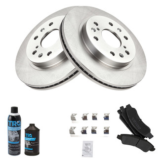 TRQ® - Front Disc Brake Kit with Semi-Metallic Pads