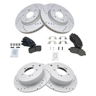 TRQ® - Performance Ceramic Front and Rear Brake Kit