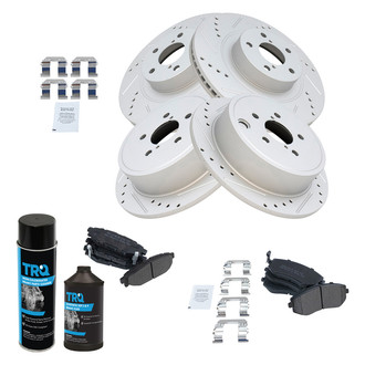 TRQ® - Performance Semi-Metallic Front and Rear Brake Kit