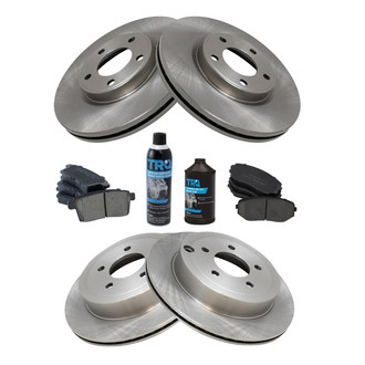 TRQ® - Front and Rear Disc Brake Kit with Ceramic Pads