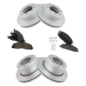 TRQ® - Performance Ceramic Front and Rear Brake Kit