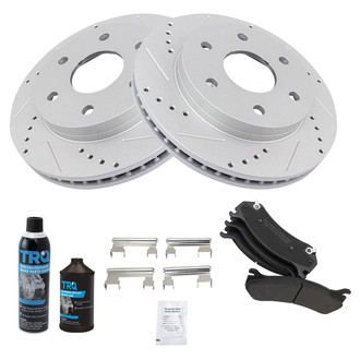TRQ® - Performance Semi-Metallic Front Brake Kit