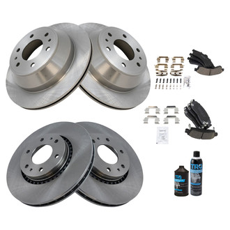 TRQ® - Front and Rear Disc Brake Kit with Ceramic Pads