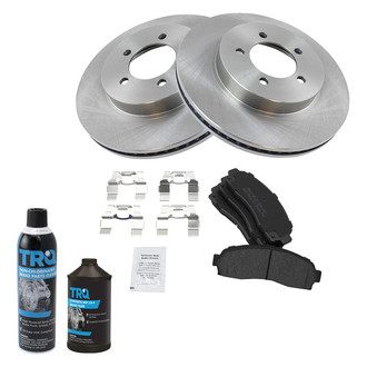 TRQ® - Front Disc Brake Kit with Semi-Metallic Pads