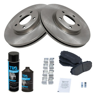 TRQ® - Front Disc Brake Kit with Semi-Metallic Pads
