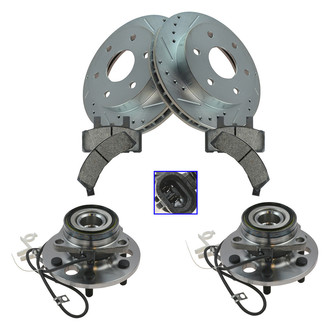 TRQ® - Performance Ceramic Front Brake Kit with Hub Assemblies