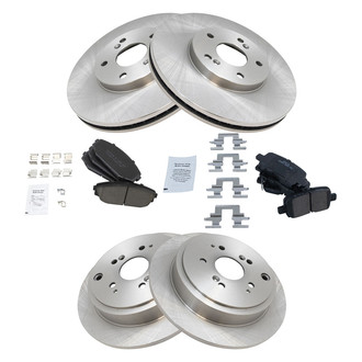 TRQ® - Front and Rear Disc Brake Kit with Ceramic Pads