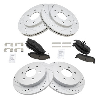 TRQ® - Performance Ceramic Front and Rear Brake Kit