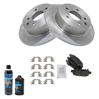 TRQ® - Rear Disc Brake Kit with Semi-Metallic Pads