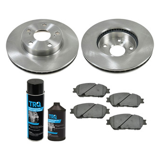 TRQ® - Front Disc Brake Kit with Semi-Metallic Pads