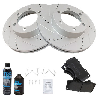 TRQ® - Performance Semi-Metallic Front Brake Kit