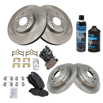 TRQ® - Front and Rear Disc Brake Kit with Ceramic Pads