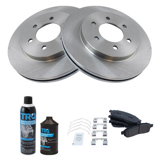 TRQ® - Front Disc Brake Kit with Semi-Metallic Pads