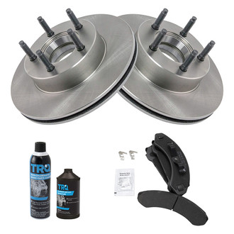 TRQ® - Front Disc Brake Kit with Semi-Metallic Pads