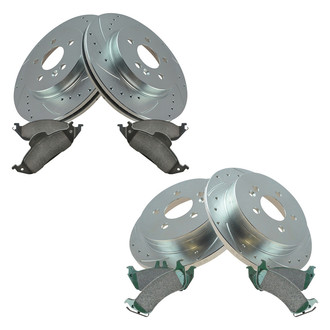 TRQ® - Performance Ceramic Front and Rear Brake Kit