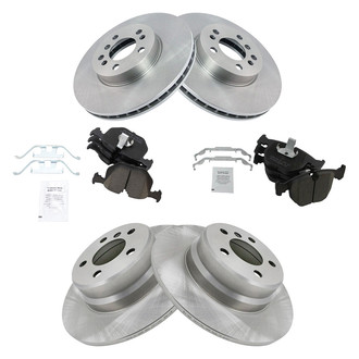 TRQ® - Front and Rear Disc Brake Kit with Ceramic Pads