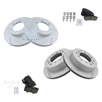 TRQ® - Performance Ceramic Front and Rear Brake Kit