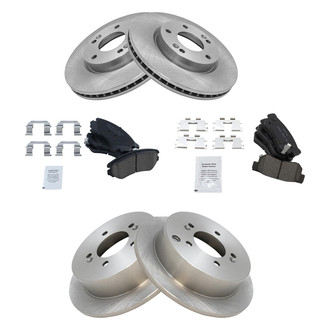 TRQ® - Front and Rear Disc Brake Kit with Ceramic Pads