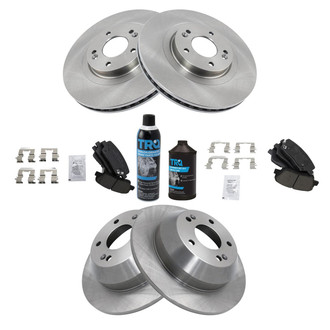 TRQ® - Front and Rear Disc Brake Kit with Ceramic Pads