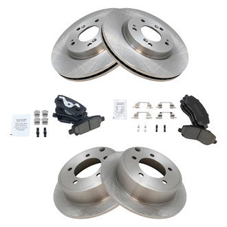 TRQ® - Front and Rear Disc Brake Kit with Ceramic Pads
