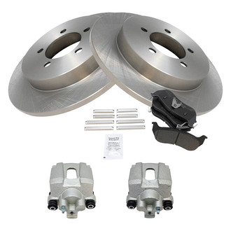 TRQ® - Rear Disc Brake Kit with Semi-Metallic Pads and Calipers