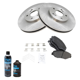 TRQ® - Front Disc Brake Kit with Semi-Metallic Pads