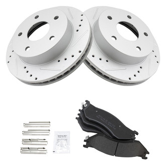 TRQ® - Performance Semi-Metallic Front Brake Kit