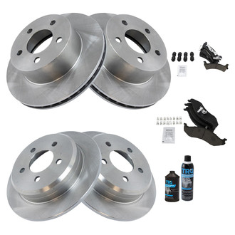 TRQ® - Front and Rear Disc Brake Kit with Ceramic Pads