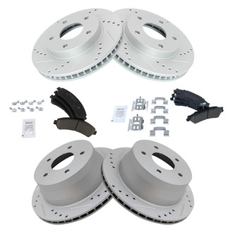 TRQ® - Performance Ceramic Front and Rear Brake Kit