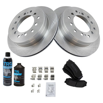 TRQ® - Rear Disc Brake Kit with Semi-Metallic Pads