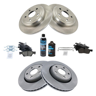 TRQ® - Front and Rear Disc Brake Kit with Ceramic Pads
