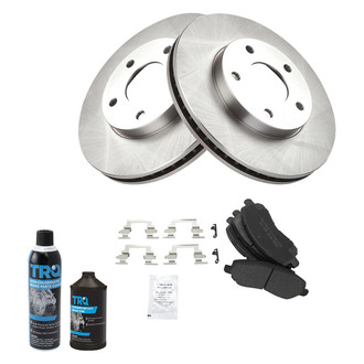 TRQ® - Front Disc Brake Kit with Semi-Metallic Pads