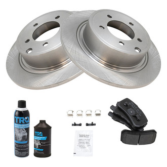 TRQ® - Rear Disc Brake Kit with Semi-Metallic Pads