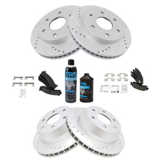 TRQ® - Performance Ceramic Front and Rear Brake Kit