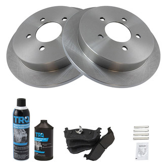 TRQ® - Rear Disc Brake Kit with Semi-Metallic Pads