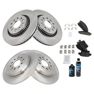 TRQ® - Front and Rear Disc Brake Kit with Ceramic Pads