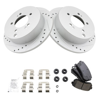 TRQ® - Performance Ceramic Rear Brake Kit
