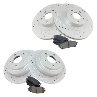 TRQ® - Performance Ceramic Front and Rear Brake Kit