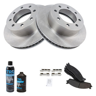 TRQ® - Front Disc Brake Kit with Semi-Metallic Pads