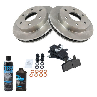 TRQ® - Front Disc Brake Kit with Semi-Metallic Pads