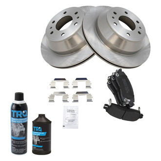TRQ® - Rear Disc Brake Kit with Semi-Metallic Pads