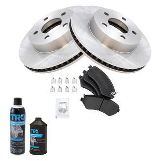 TRQ® - Front Disc Brake Kit with Semi-Metallic Pads