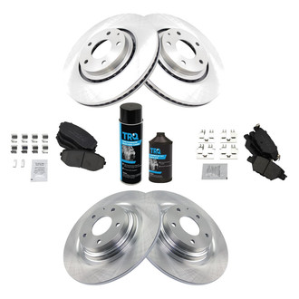 TRQ® - Front and Rear Disc Brake Kit with Ceramic Pads