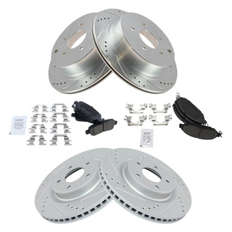 TRQ® - Performance Ceramic Front and Rear Brake Kit