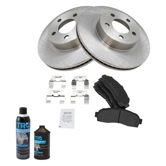 TRQ® - Front Disc Brake Kit with Semi-Metallic Pads