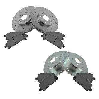 TRQ® - Performance Ceramic Front and Rear Brake Kit