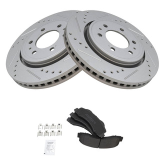 TRQ® - Performance Semi-Metallic Front Brake Kit