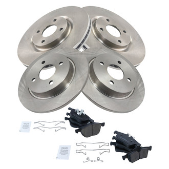 TRQ® - Front and Rear Disc Brake Kit with Ceramic Pads
