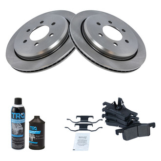 TRQ® - Rear Disc Brake Kit with Semi-Metallic Pads